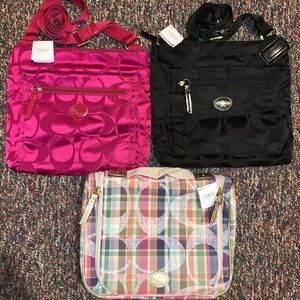 3 COACH (2 crossbody purses/1 zip organizer)